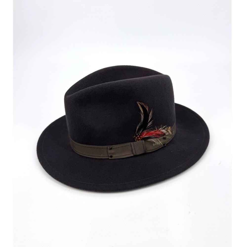 Bailey of Hollywood Fairbanks LiteFelt Wool Fedora Hat Gray Small Packable USA